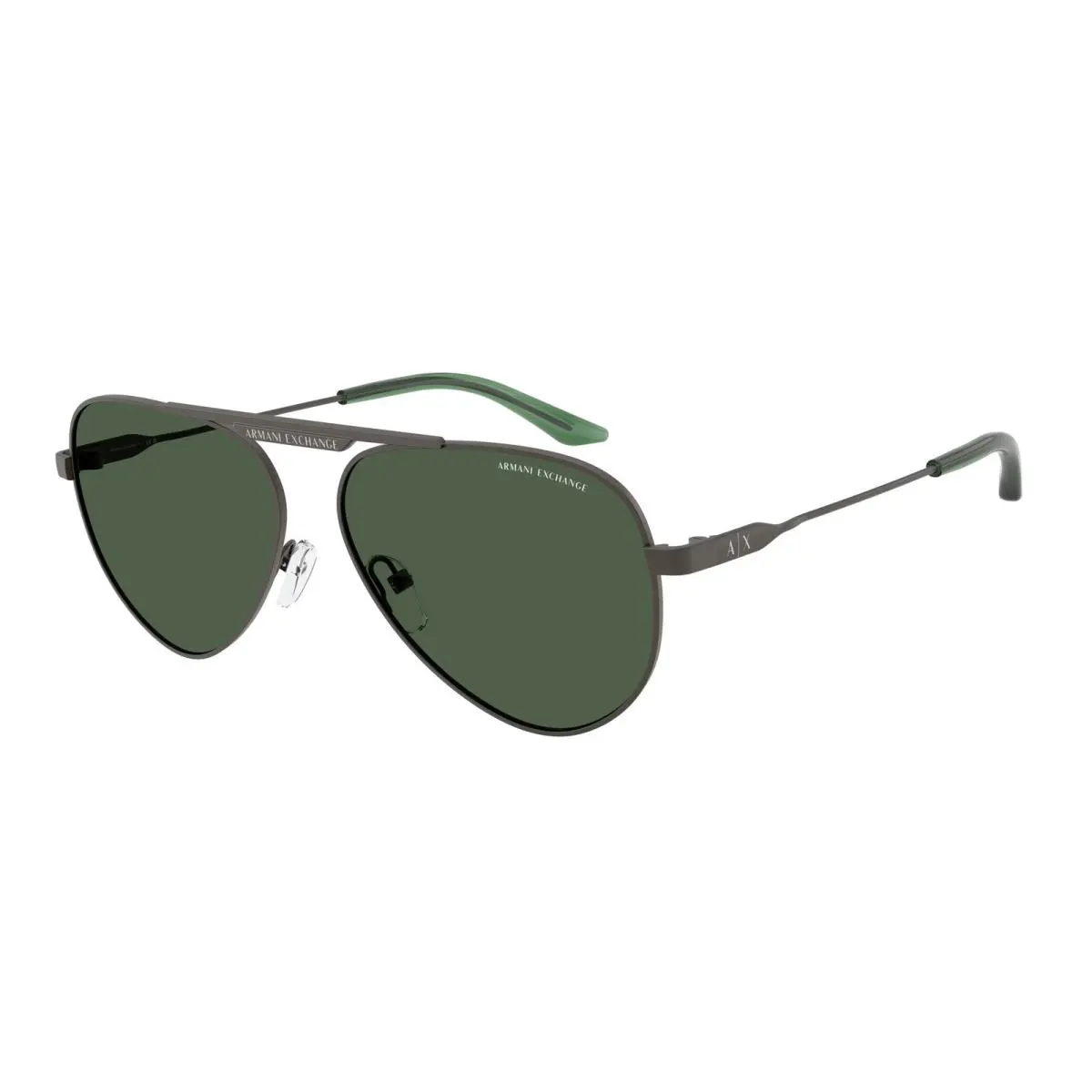 Armani Exchange AX2060S 613371 Matte Grey Dark Green 58 mm Unisex Sunglasses