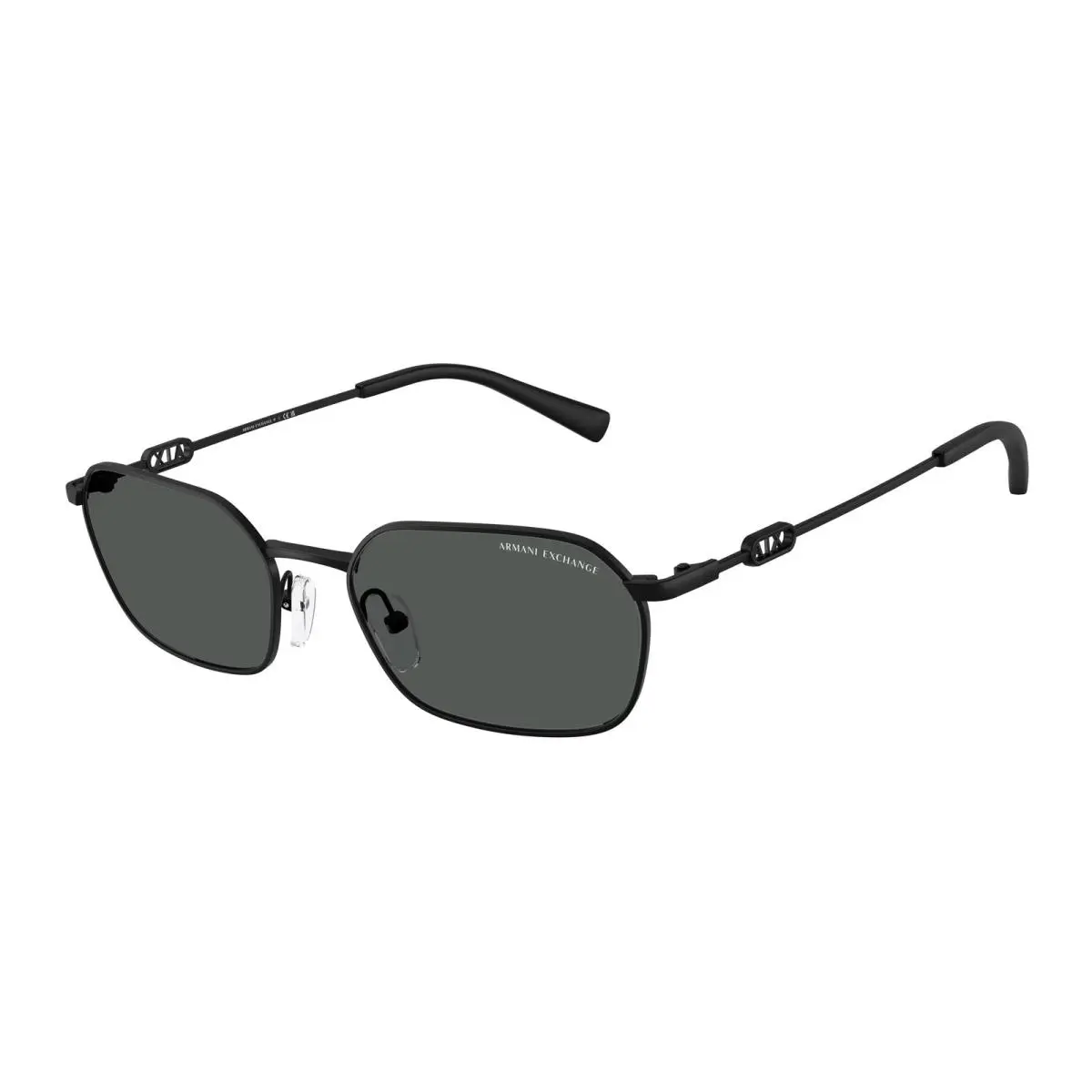 Armani Exchange AX2056S 600087 Matte Black Dark Grey 54 mm Unisex Sunglasses