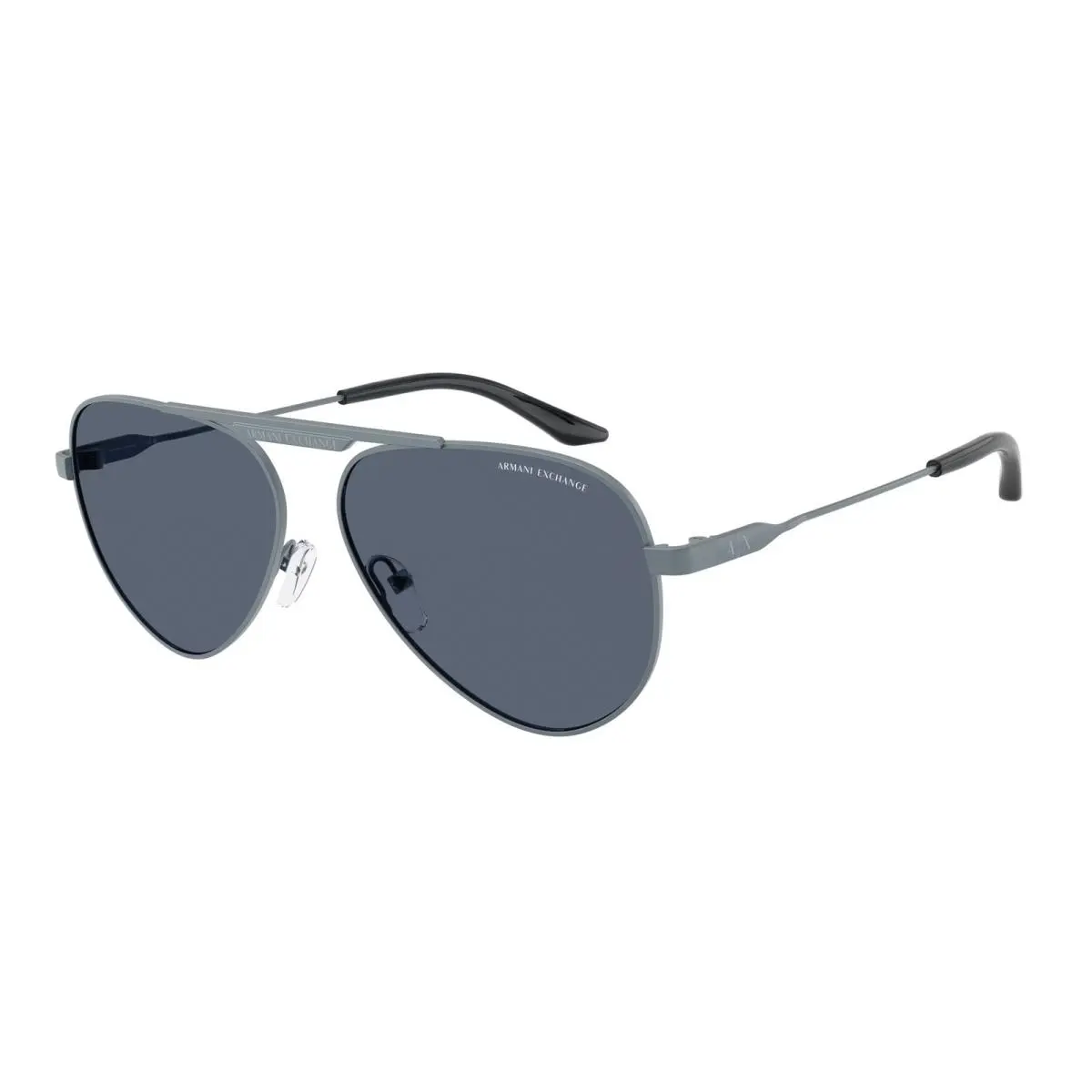 Armani Exchange AX2060S 613287 Metalized Matte Blue Grey 58 mm Unisex Sunglasses
