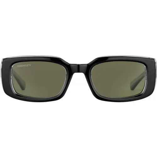 Serengeti Nicholson SS540001 Sunglasses Shiny Black Transparent Layer