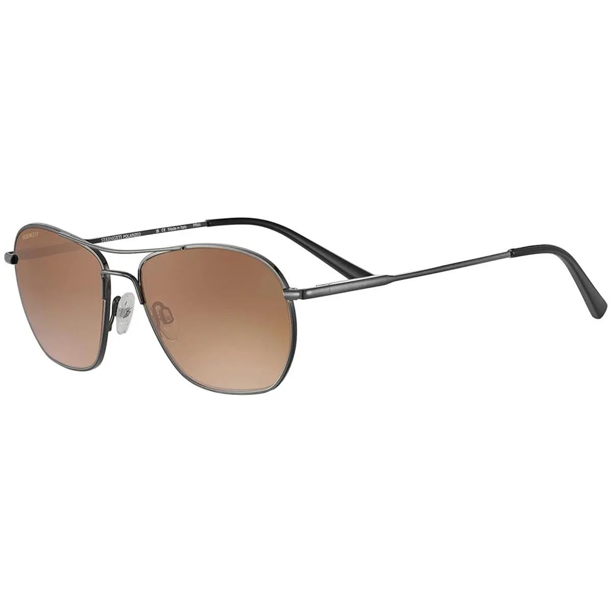 Serengeti Lunger Polarized Photochromic Squared Aviator w/ Glass Lenses - Italy