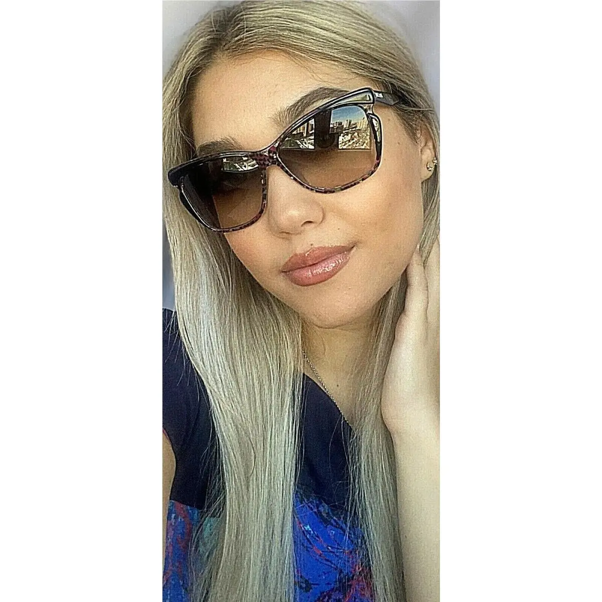 Just Cavalli 57mm Purple/black Cat Eye Women`s Sunglasses 57-13-140