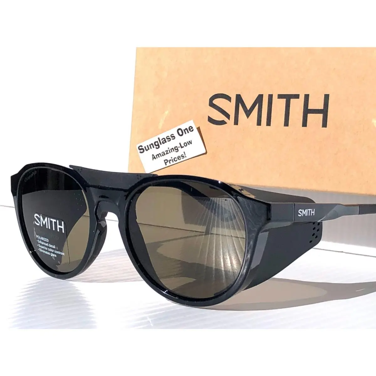 Smith Optics Venture Black Polarized Chromapop Grey Green Sunglass