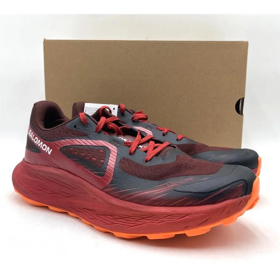 Salomon Glide Max TR Men`s Outdoor Shoes Bitter Chocolate Red Multiple Sizes