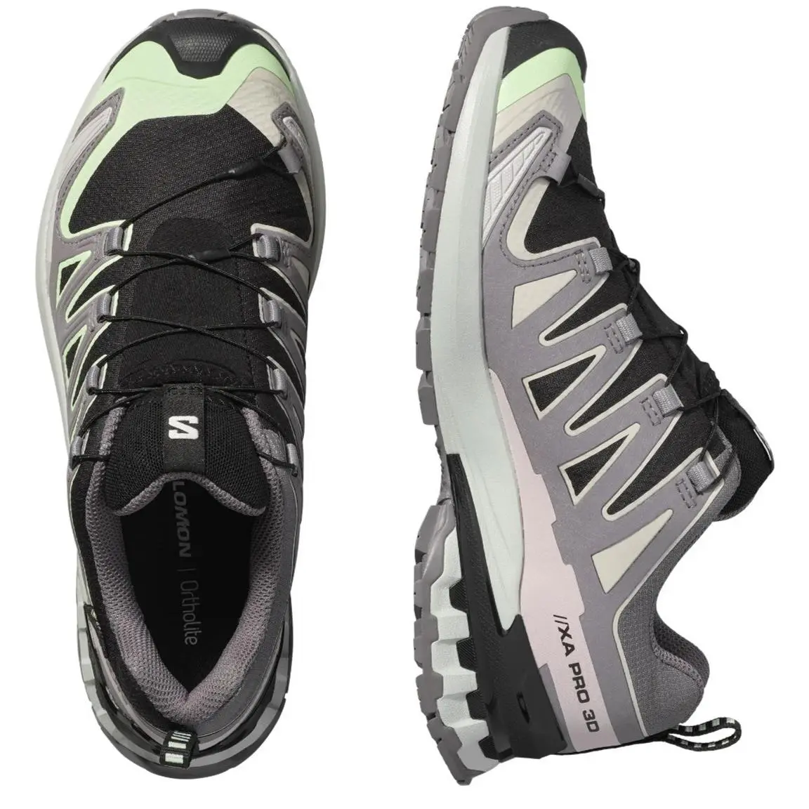 Salomon shoes - Salomon XA Pro 3D - Pro - L47882300 - Black/Patina Green/Gray Violet 1