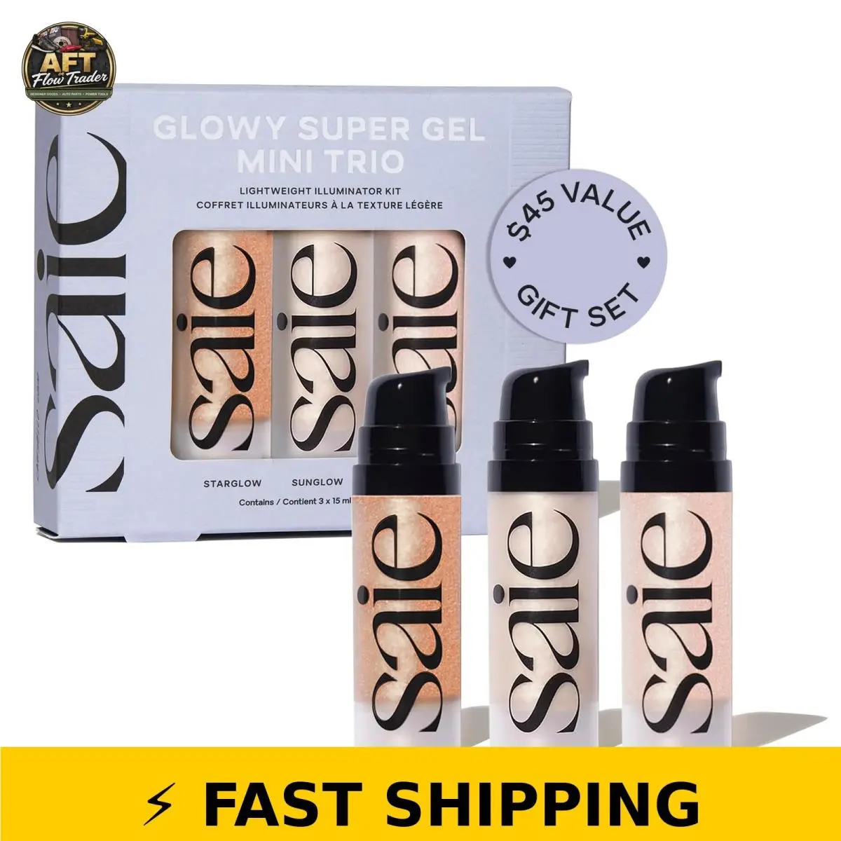 Mini Glowy Super Gel Trio - Lightweight Illuminators Gift Set by Saie