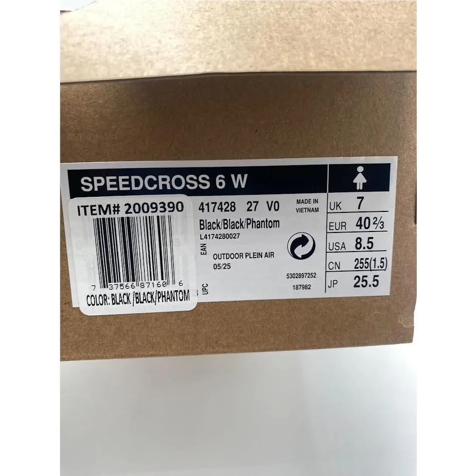 Salomon shoes - Salomon Speedcross 6 - Speedcross - 417428 27 V0 - Black (UPC: 737566871606) 9
