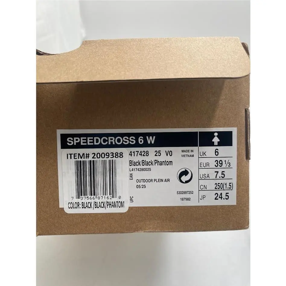 Salomon shoes - Salomon Speedcross 6 - Speedcross - 417428 25 V0 - Black (UPC: 737566871620) 9