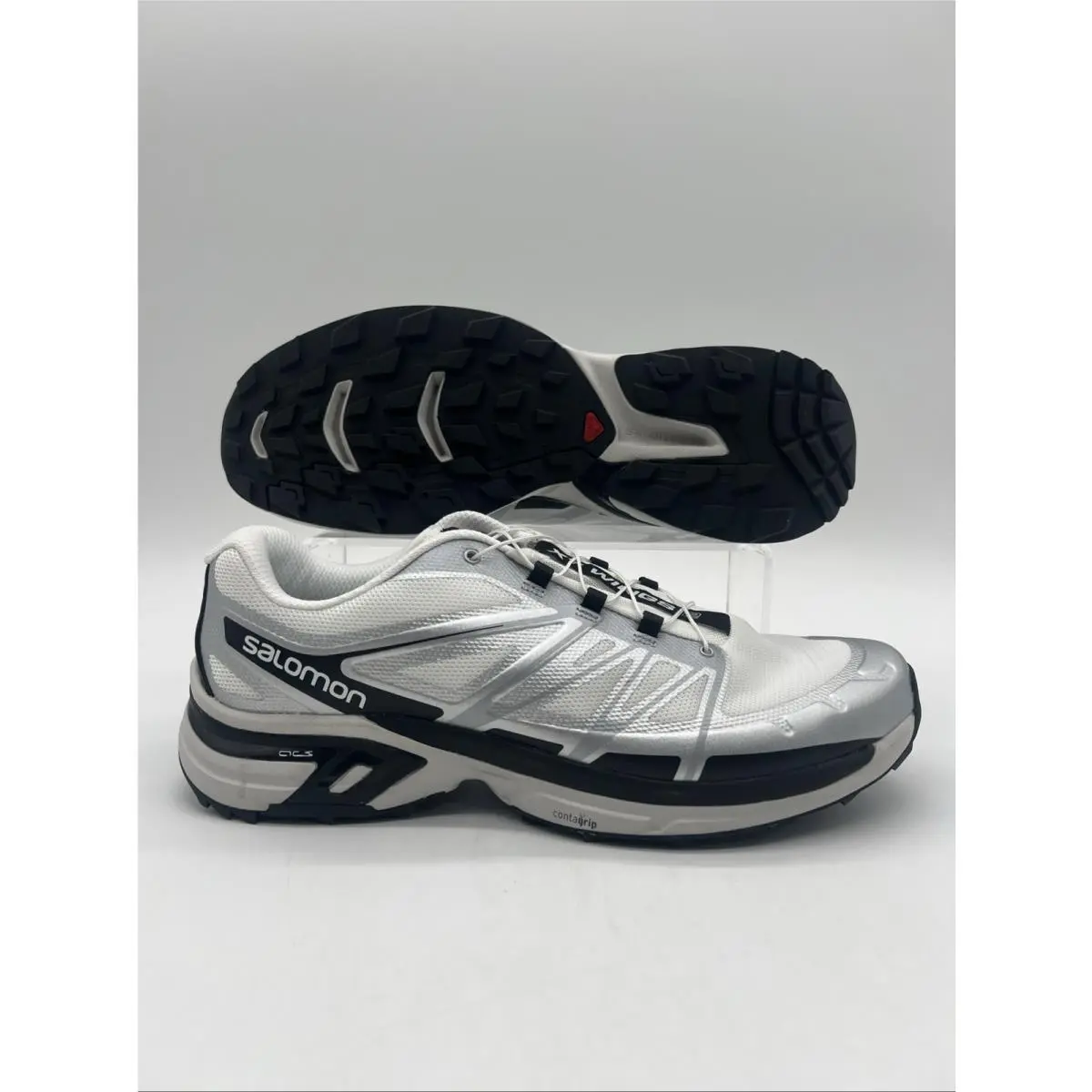 Mens Size 11.5 Salomon Xt-wings 2 White Silver Metallic 47135600 Casual