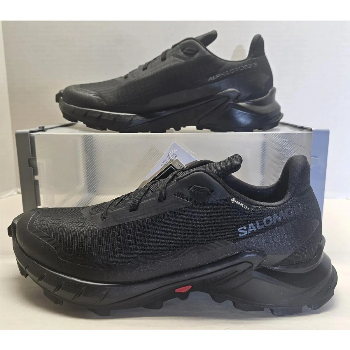 Salomon Women`s Alphacross 5 Gtx W Plein Air/ortholite Trail Running Shoes Sz10