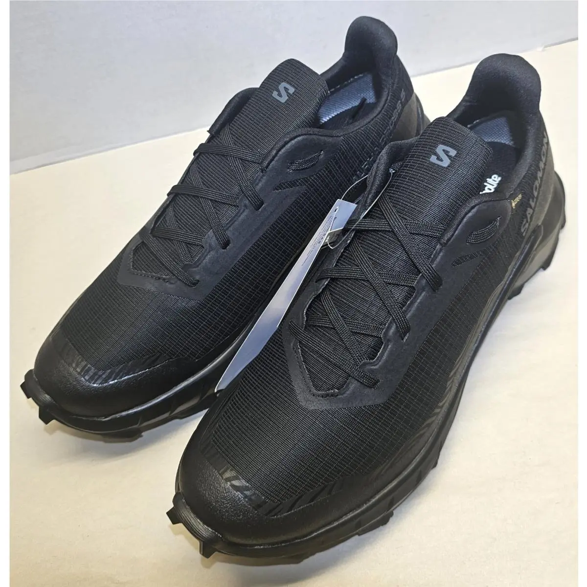 Salomon shoes - Salomon ALPHACROSS 5 GTX - ALPHACROSS GTX - 473109 - Black/Black Ebony 4