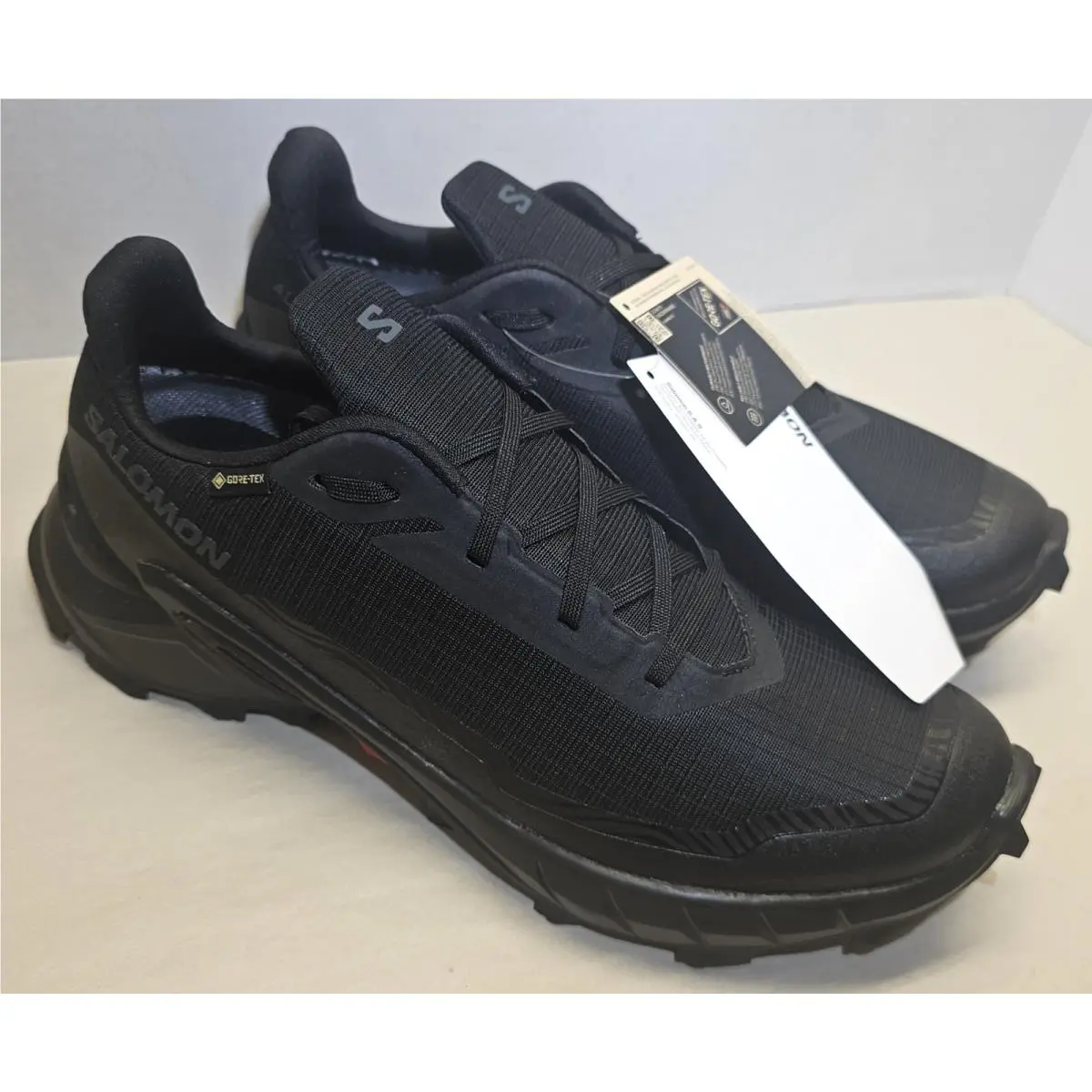 Salomon shoes - Salomon ALPHACROSS 5 GTX - ALPHACROSS GTX - 473109 - Black/Black Ebony 5