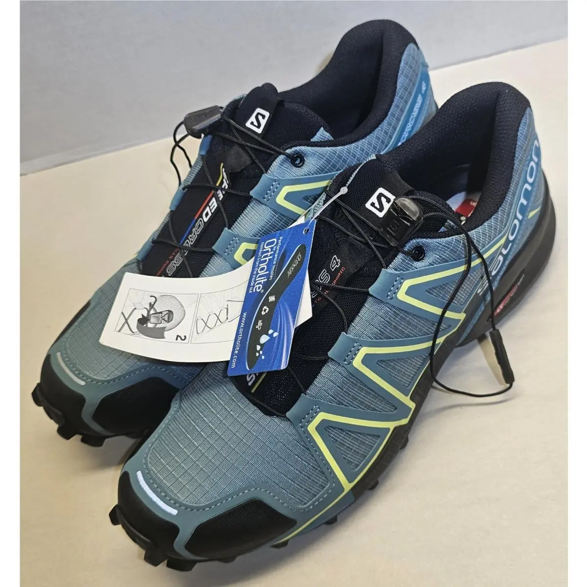 Salomon shoes - Salomon Speedcross 4 - Speedcross - 398424 - Arctic Black/Enamel Blue/Lime Green 4
