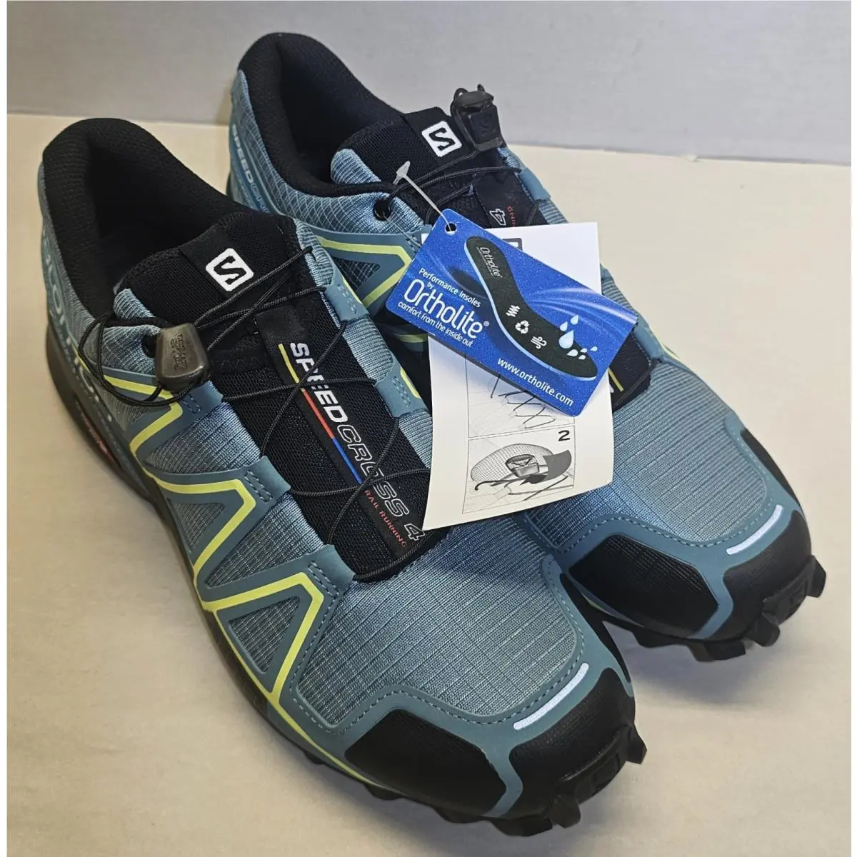 Salomon shoes - Salomon Speedcross 4 - Speedcross - 398424 - Arctic Black/Enamel Blue/Lime Green 6