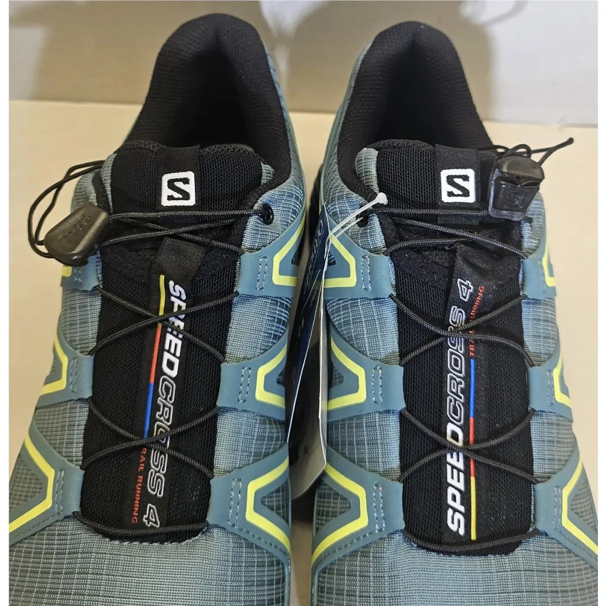 Salomon shoes - Salomon Speedcross 4 - Speedcross - 398424 - Arctic Black/Enamel Blue/Lime Green 9