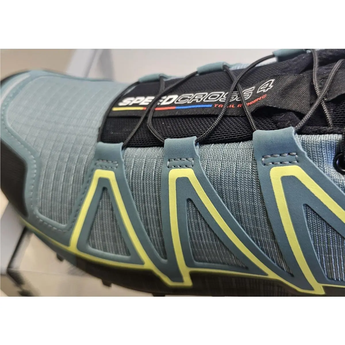 Salomon shoes - Salomon Speedcross 4 - Speedcross - 398424 - Arctic Black/Enamel Blue/Lime Green 13