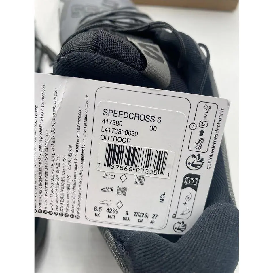 Salomon shoes - Salomon Speedcross 6 - Speedcross - 417380 30 V0 - Gray (UPC: 737566872351) 8