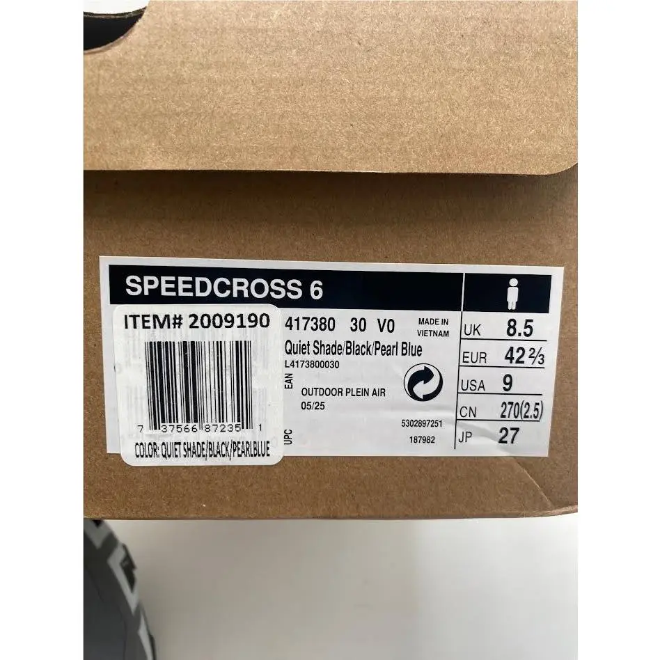 Salomon shoes - Salomon Speedcross 6 - Speedcross - 417380 30 V0 - Gray (UPC: 737566872351) 9