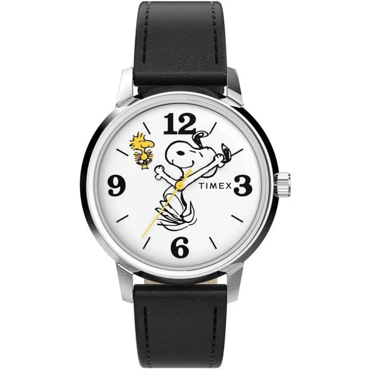Men`s Watch Marlin x Peanuts Snoopy White Dial Leather Strap TW2Y199000Q by Timex