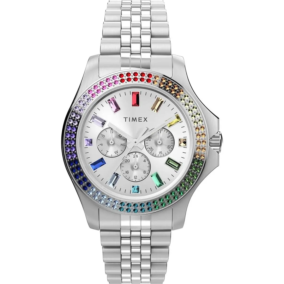 Timex Kaia Silver Rainbow Dial Ladies Watch TW2W33000
