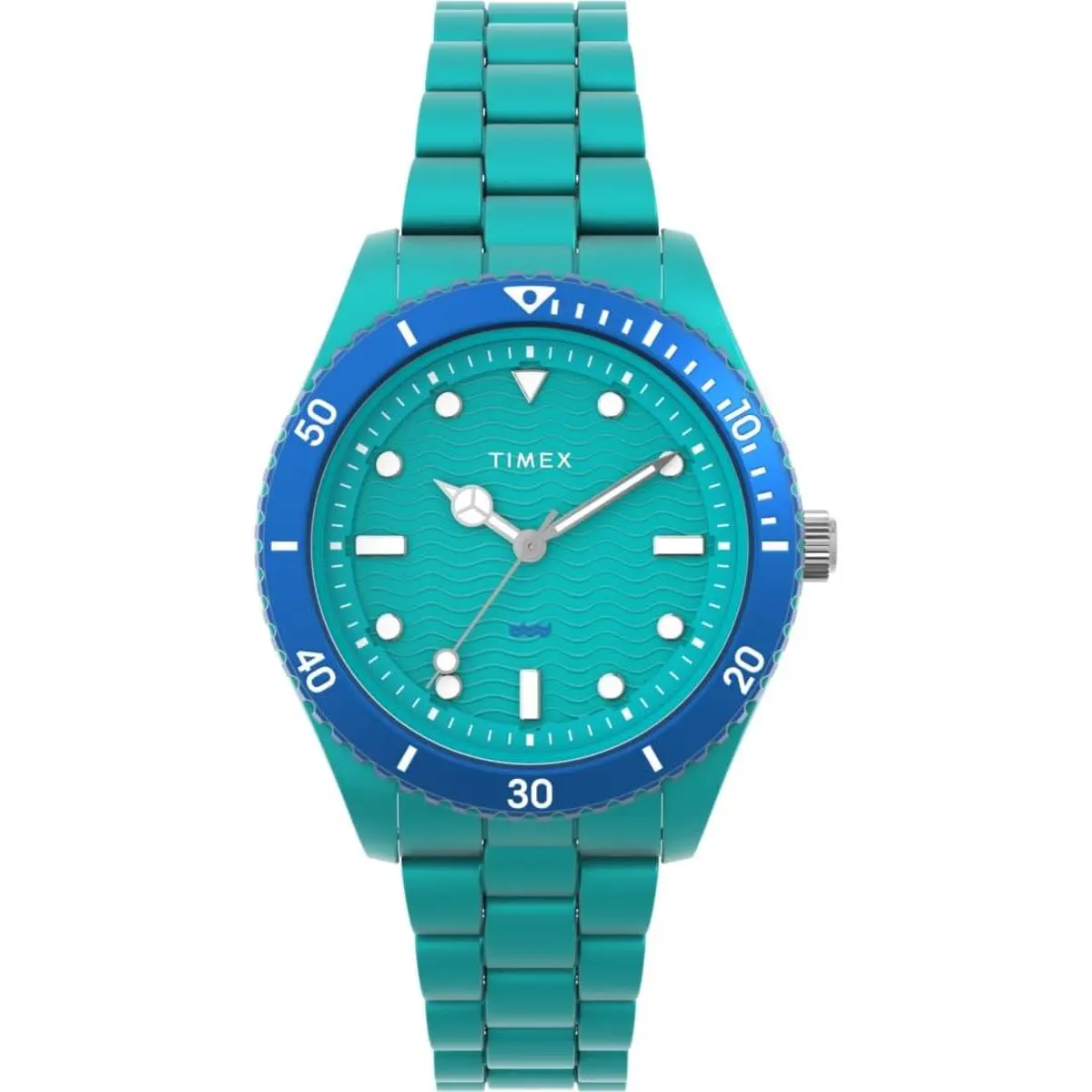 Timex Legacy Tide 37mm Recycled Plastic Green Unisex Watch TW2Y04700