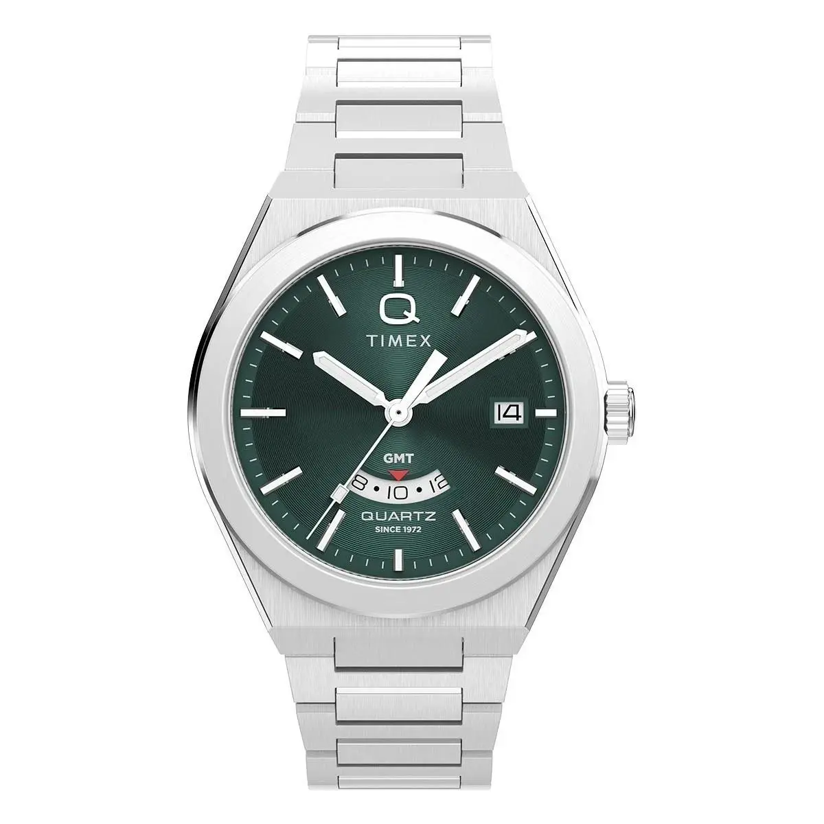 Q  Continental Classic Gmt Green Dial 39mm Watch TW2Y24800 by Timex