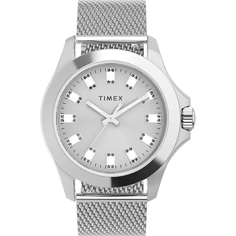 Kaia 38mm Stainless Steel Mesh Crystal Ladies Watch TWH6Z5910 TWH6Z8810 by Timex