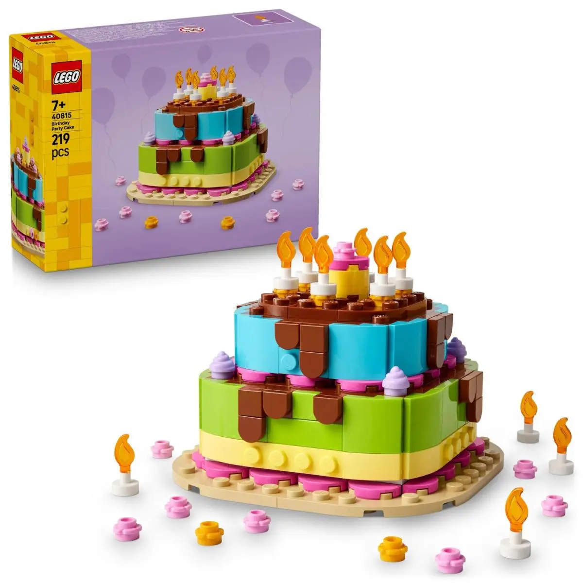 Lego Verjaardagstaart - Knutselpakket Voor Kinderen Met Speelgoed Taart Met 10 K