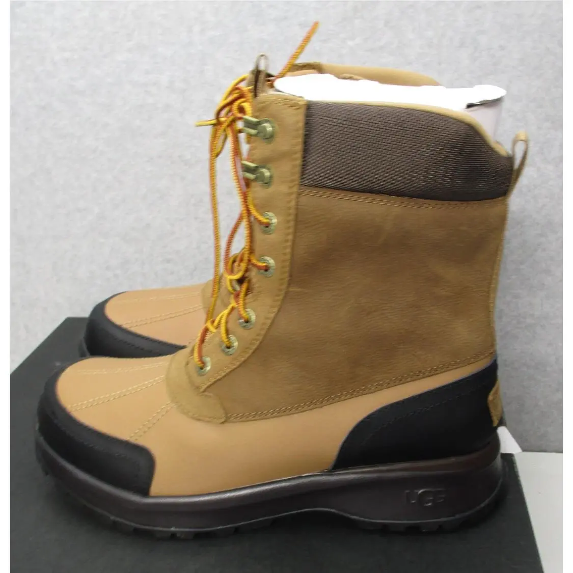 Ugg Waterproof Lace-up Emmett Duck Boots Hi In Chestnut Brown Mens Sz 8