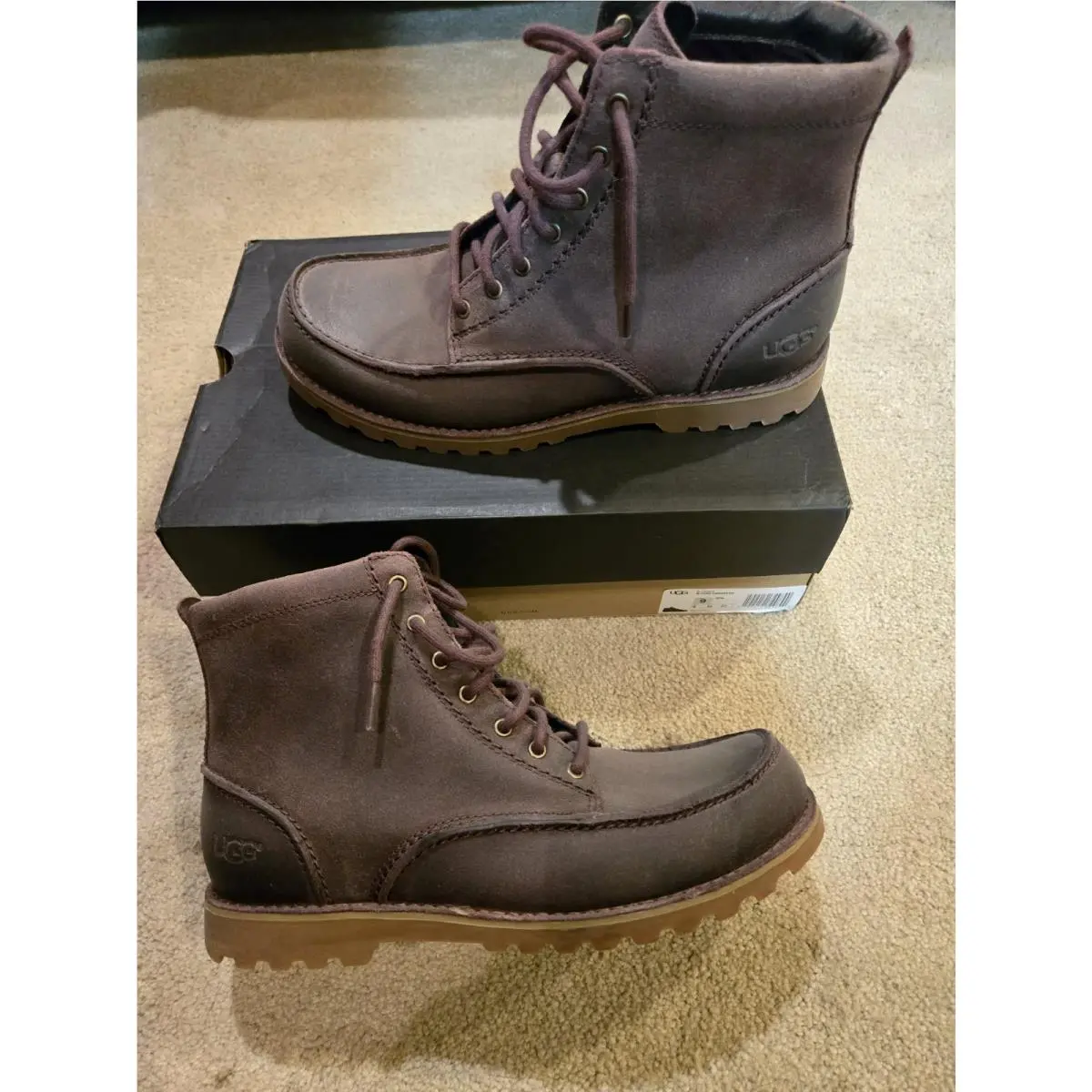 Ugg Men`s Fallbrook High Tops Boots Size 9.5 Dark Bordo