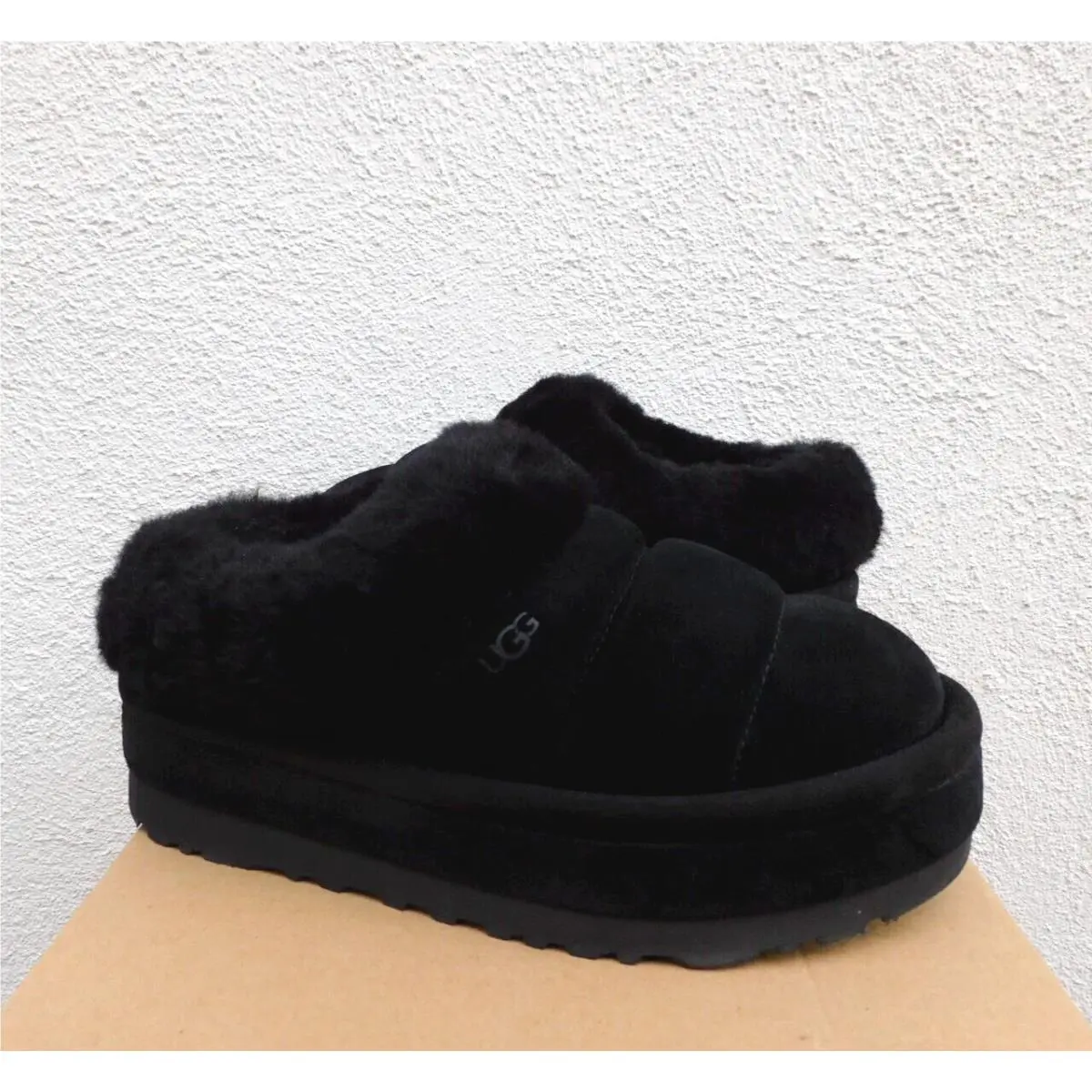 Ugg Black Tazzlita Tazz Platform Slippers Shoes Women US 5/ Eur 36