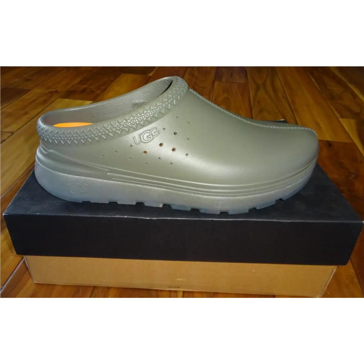 Ugg Tasman Sport Slip-on Vinyl Eva Shoes Moss Green 1138590 Men`s Size