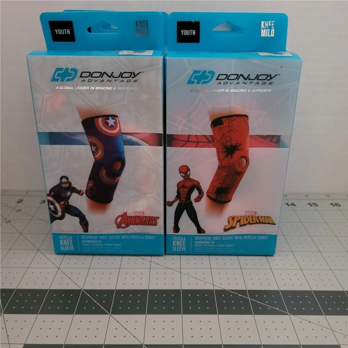 Donjoy Advantage Marvel Avengers Spiderman Knee Sleeve Youth Lot 6 Read