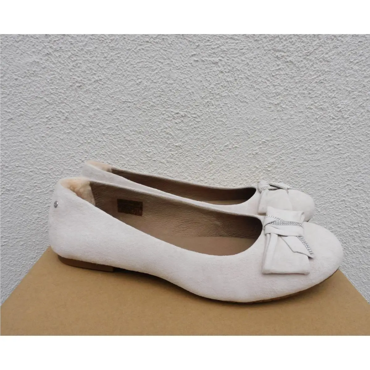 Ugg Jacqueline Crystal Bling Fresh Snow Suede Ballet Loafers US 11/ Eur 42 by UGG