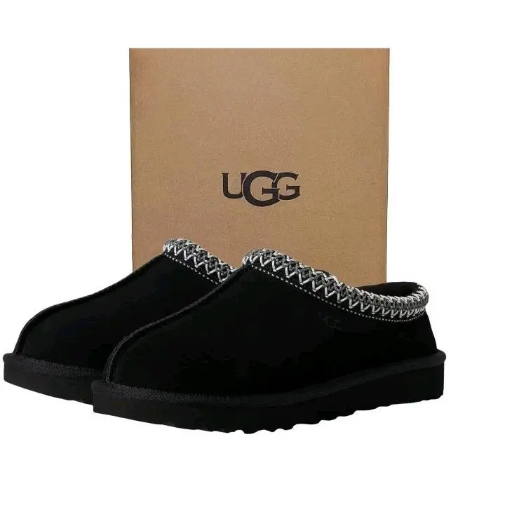 Women`s Ugg Brand Tasman II Black Soft Shoes Slippers Sandals