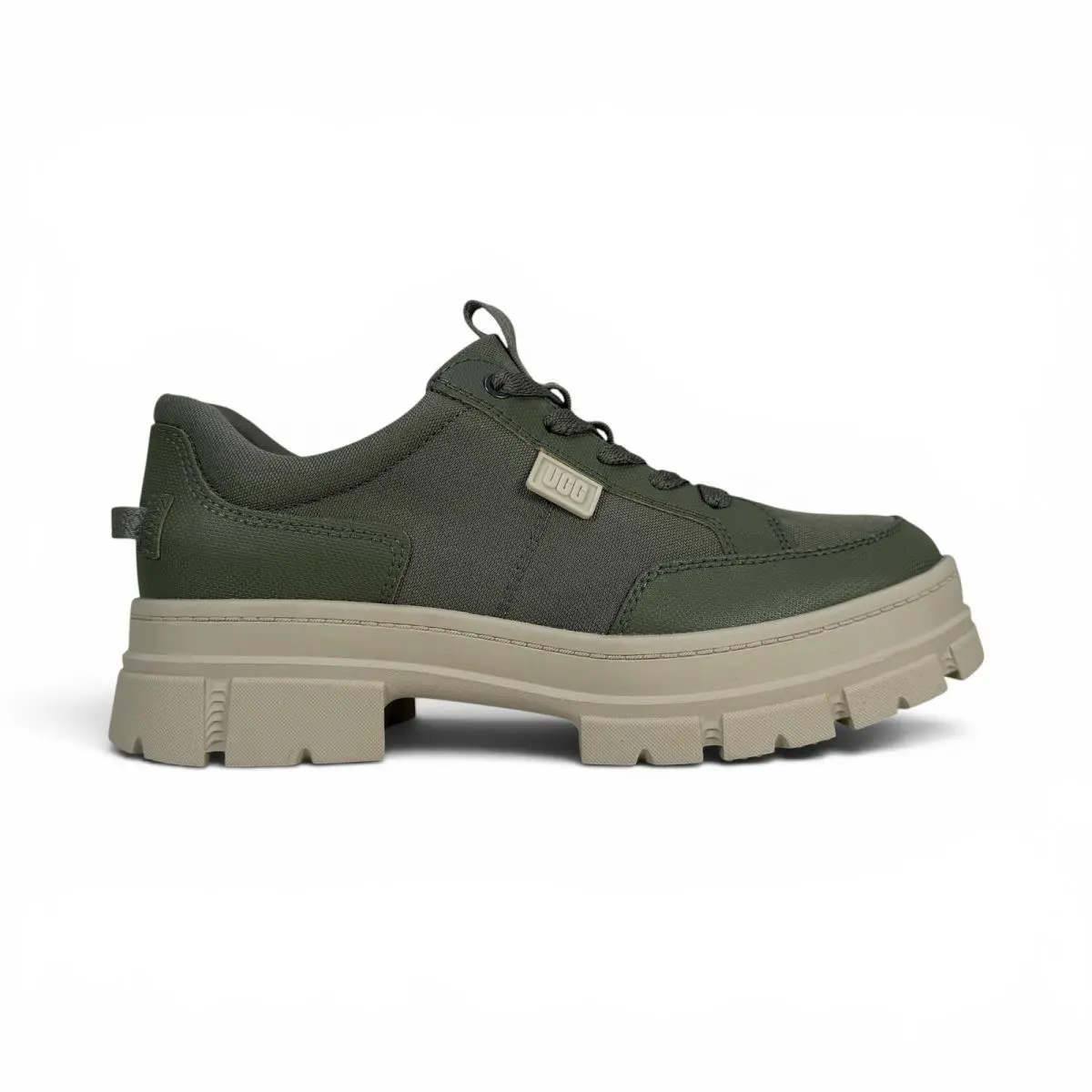 Ugg Ashton Hybrid Sneakers Womens 9.5 Moss Green Chunky Lug Platform Shoes