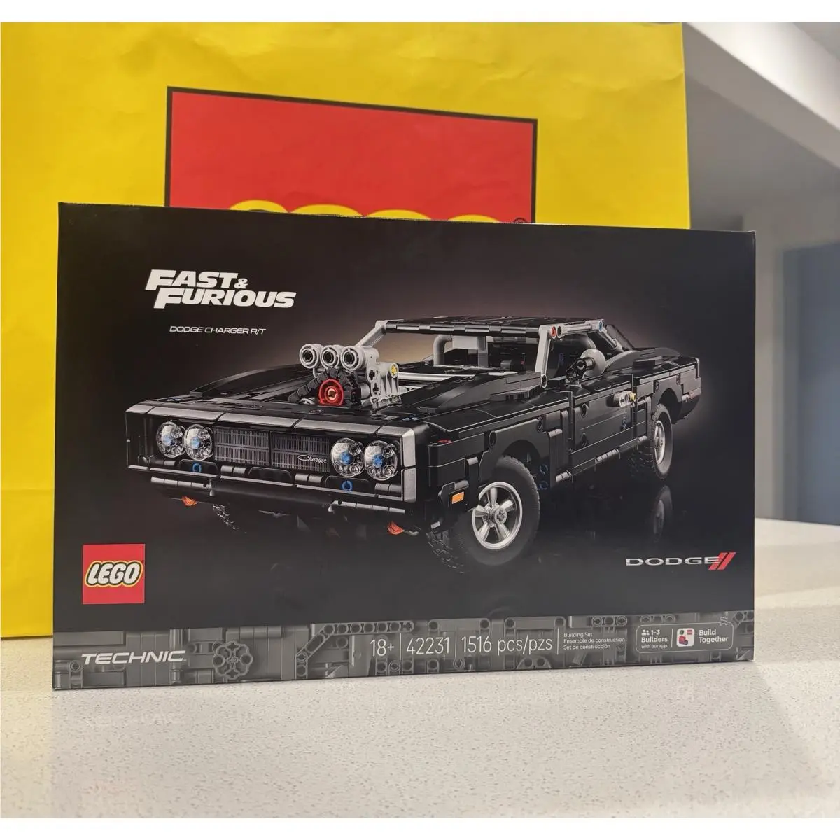 Lego Fast Furious Dodge Charger R/t 1516 Pieces Model 42231