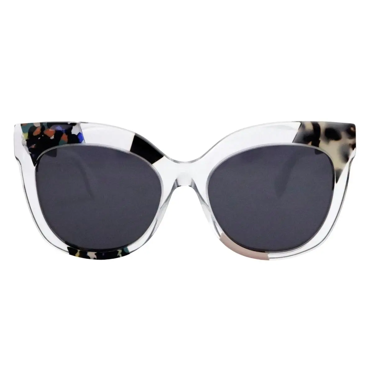 Fendi FF0179/S Tdwjj 53mm Clear Oversized Cat Eye Sunglasses Italy