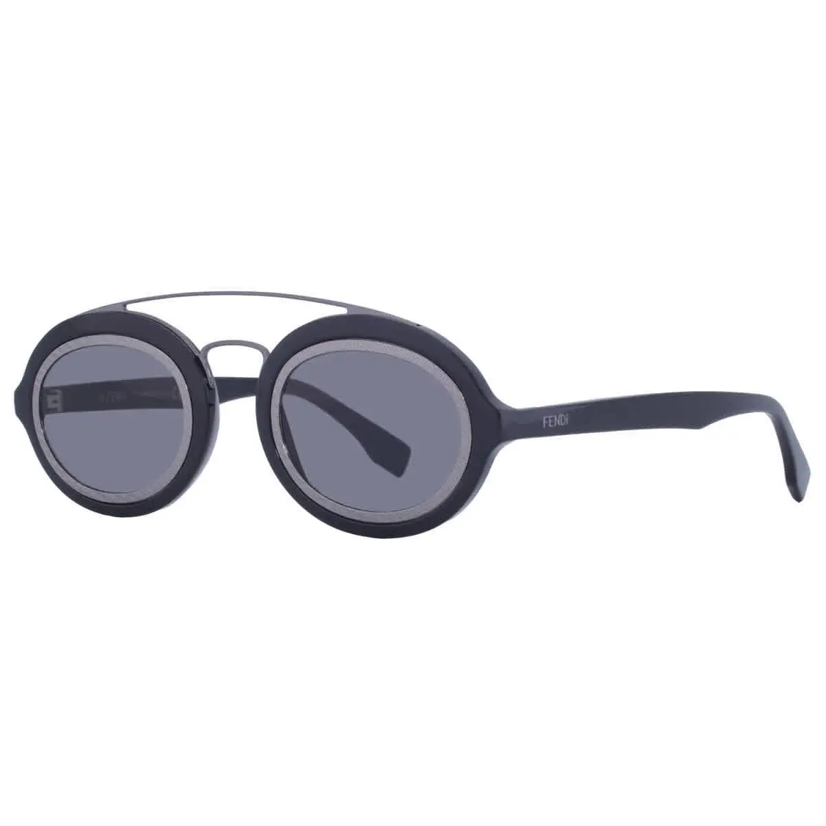 Fendi Smoke Oval Men`s Sunglasses FE40094I 01A 52 FE40094I 01A 52