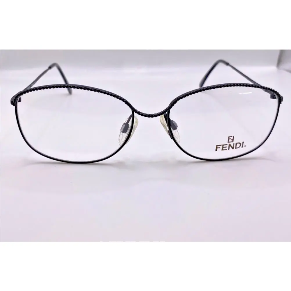 Fendi F12 Midnight Black Metal Optical Eyeglasses Frame 55-17-135 RX