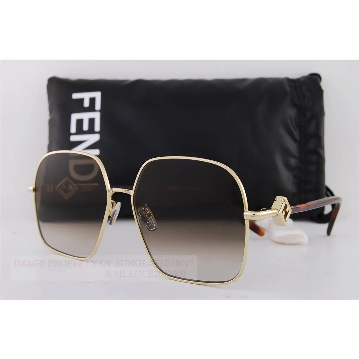 Fendi Sunglasses FE 40218U 30F Gold/brown Gradient For Women