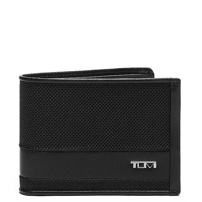 Tumi Alpha Slg Double Billfold Rfid Wallet Black 01192233D2-NWT