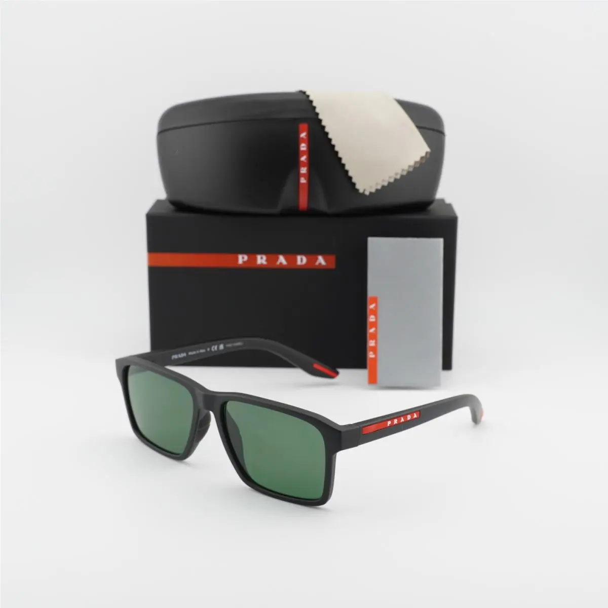 Sport PS05YS DG006U Black Rubber/tuning Dark Green 58-17-145 by Prada