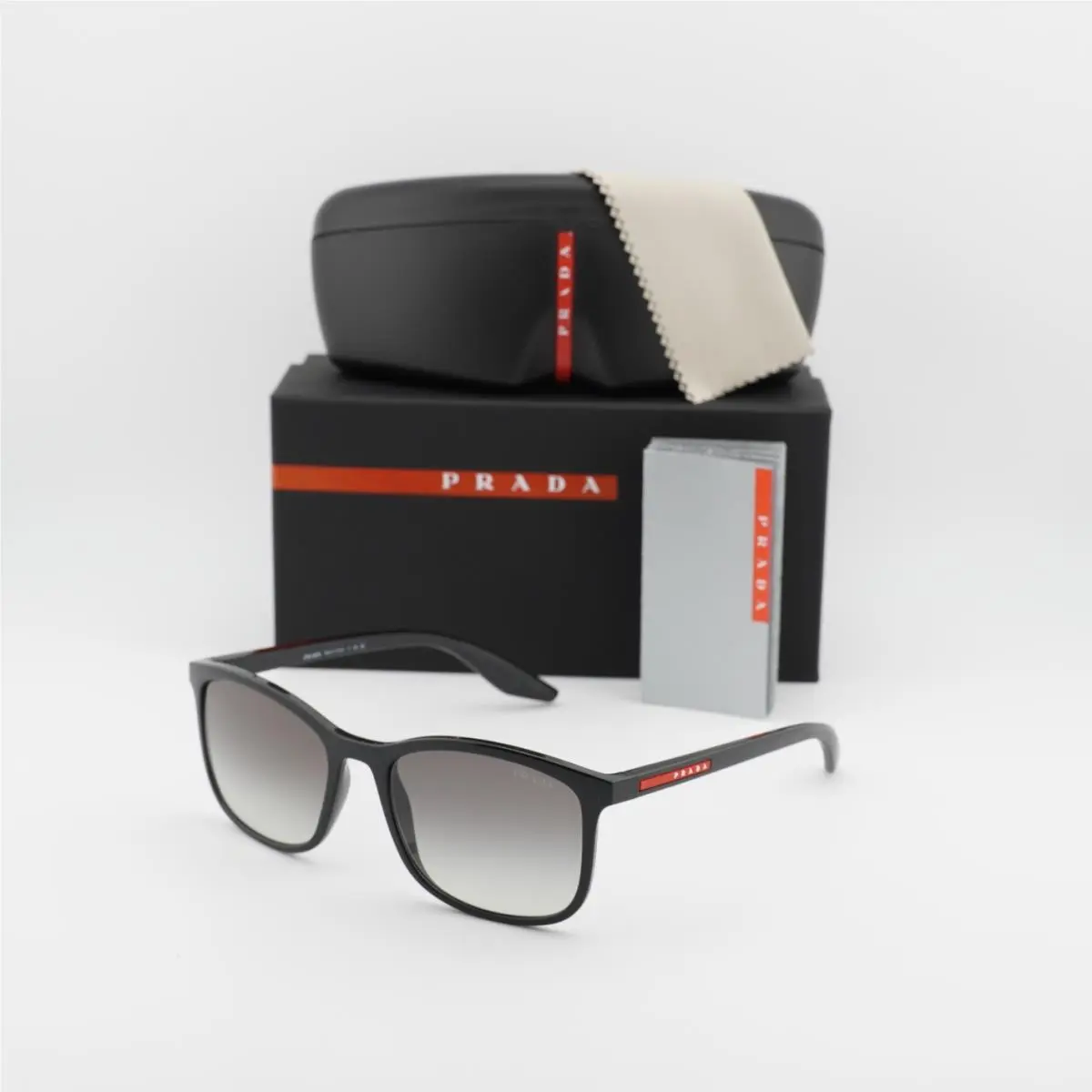 Prada PSA08S 1AB0A7 Black/grey Gradient 56-19-145 Sunglasses