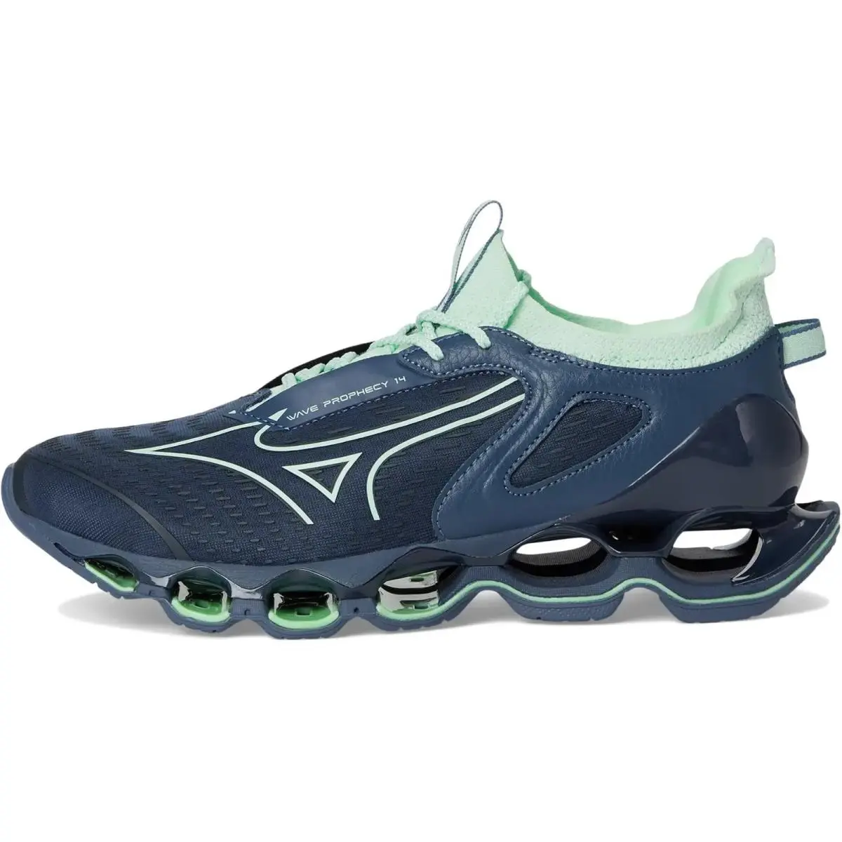 Mizuno Running Wave Prophecy 14 Womens Size 9 Running Shoes Navy Shoes