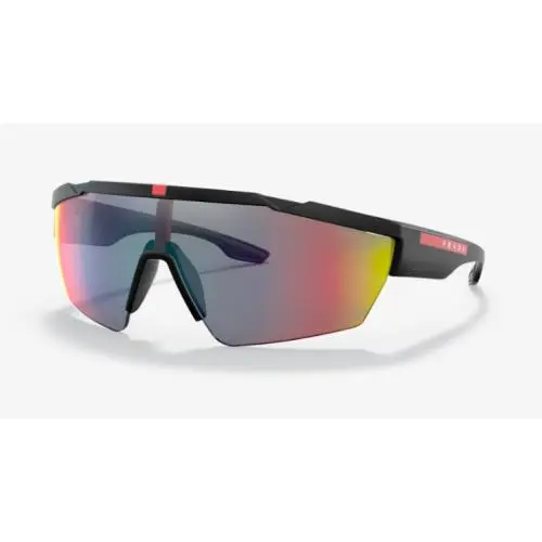Sport 0PS 03XS DG008F Matte Black Blue Red Mirror Sunglasses 44-125 W/case by Prada