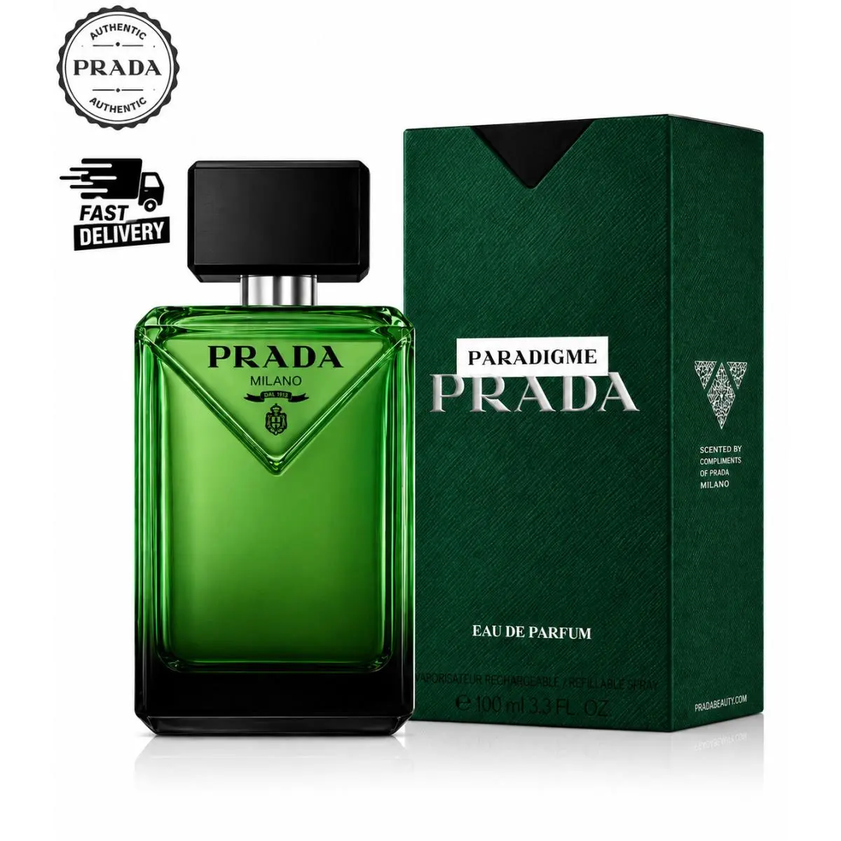 Prada Paradigme 3.3 Oz / 100mL Eau de Parfum Men Box