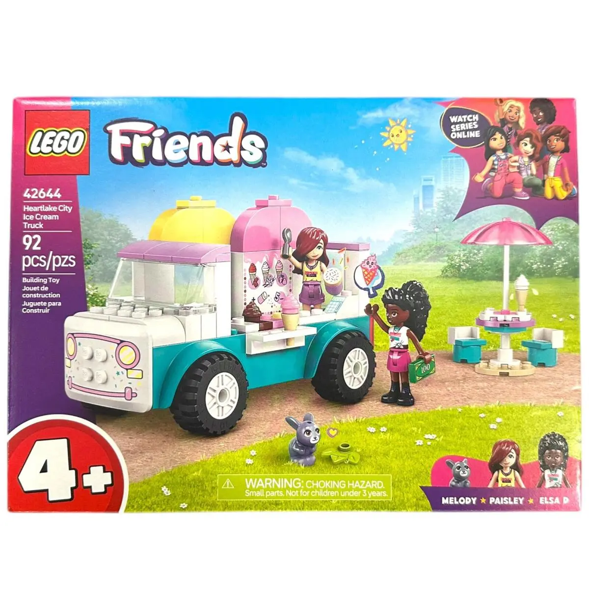 Lego Friends 42644 Heartlake Ice Cream Truck Set – 92 Pcs – Box