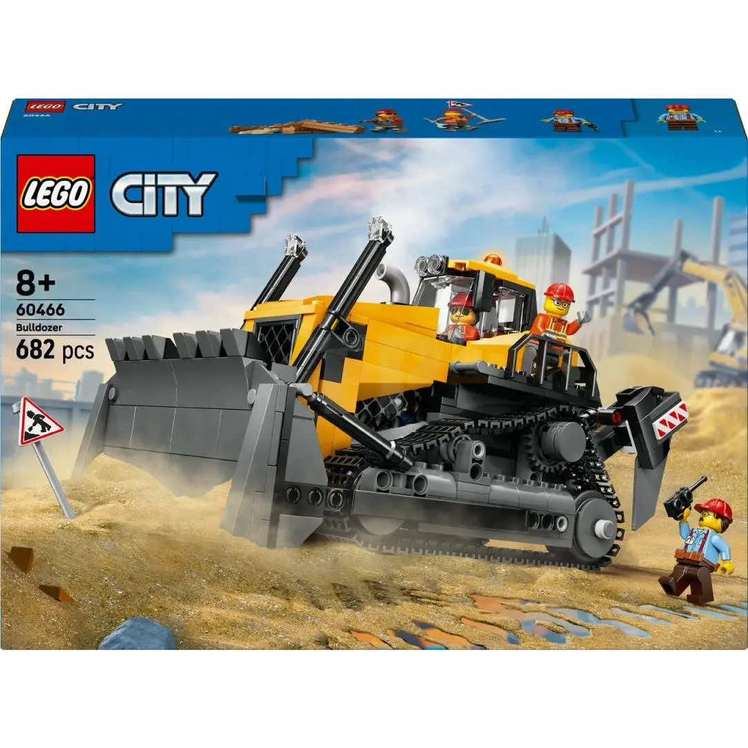 Lego City Yellow Bulldozer Construction Site Building Toy Set 60466 Gift