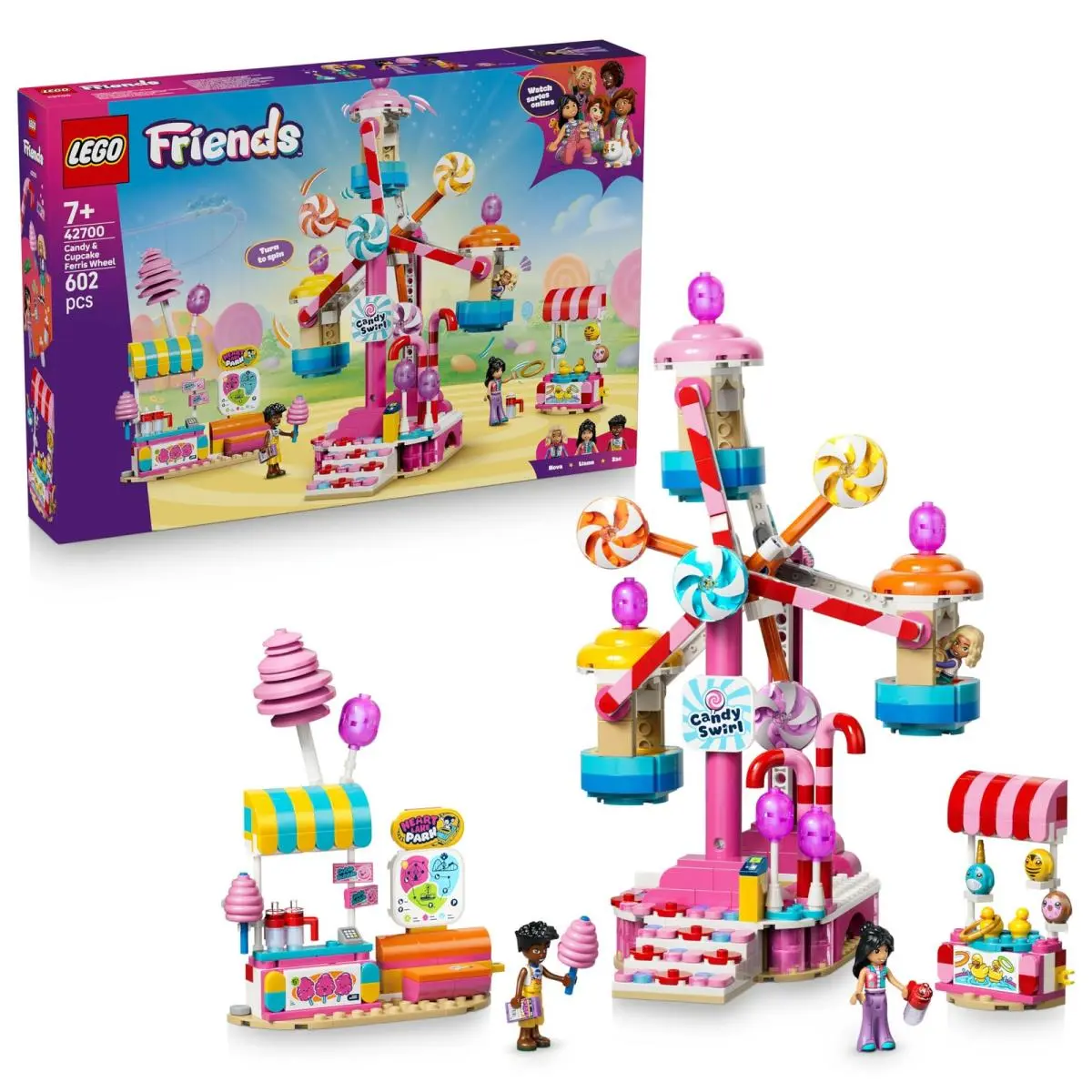 Lego Friends Candy Cupcake Ferris Wheel - Interactive Toy W/carnival Games 3